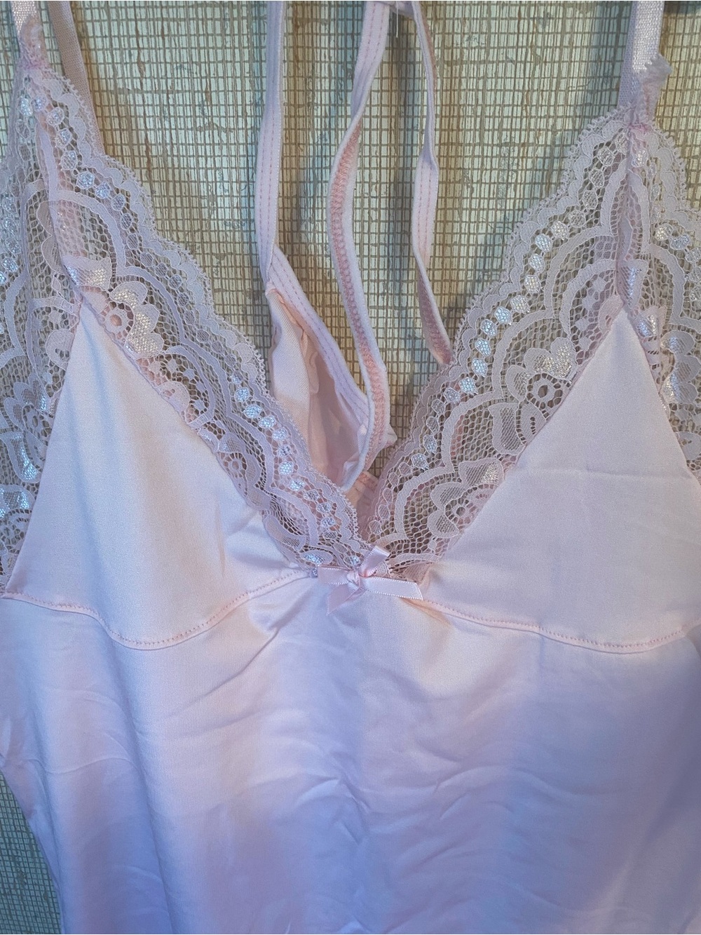 BRAND NEW 3 Pack LIGHT PINK/DARK GREY/BLACK with Lace-Trim Satin nightgown/thong